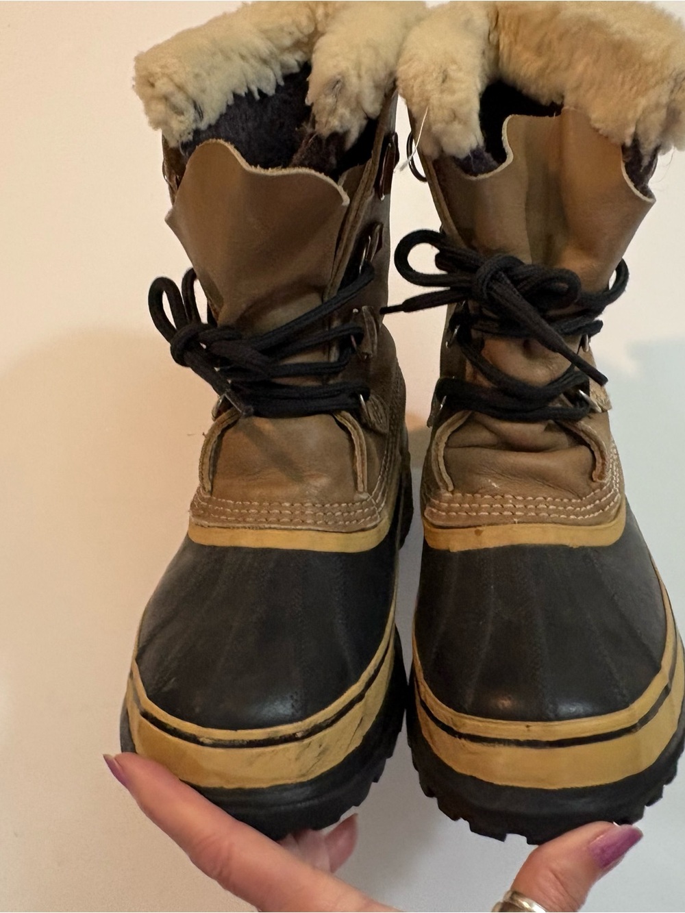 Vintage Brown and Black Caribou Sorel Winter Duck Boots | Size 6??